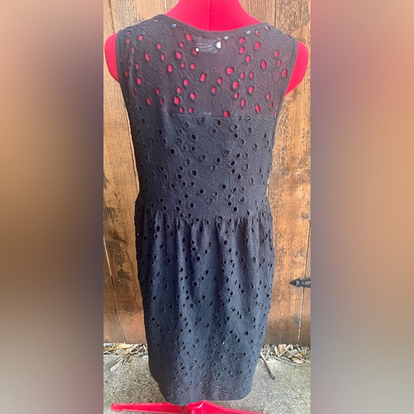 Pretty Black Eyelet sleeveless dress Knox Rose sz XL - Picture 3 of 5